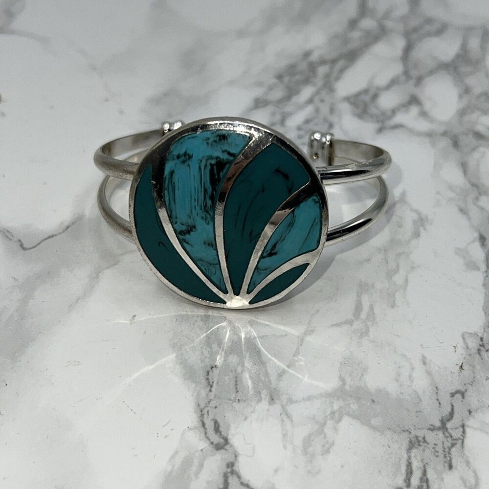 Turquoise Inlay Cuff Bracelet